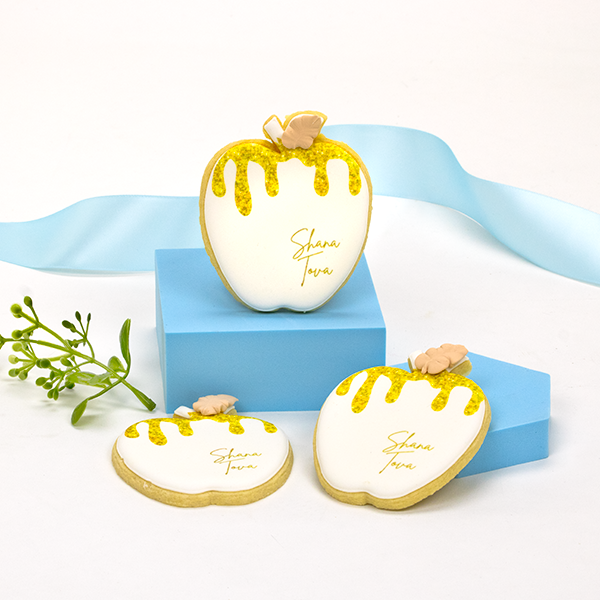 Rosh Hashana Apple Shaped Sugar Cookies