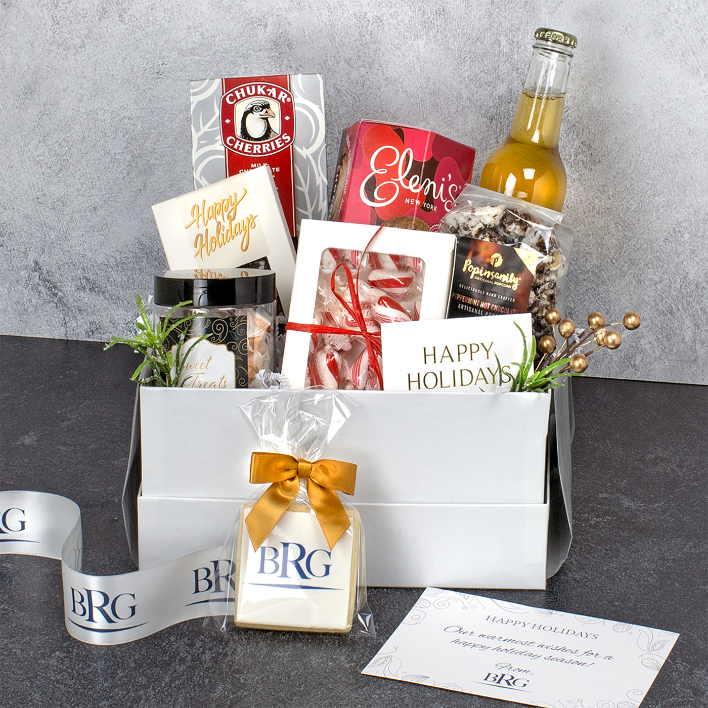 Happy Holidays gift basket