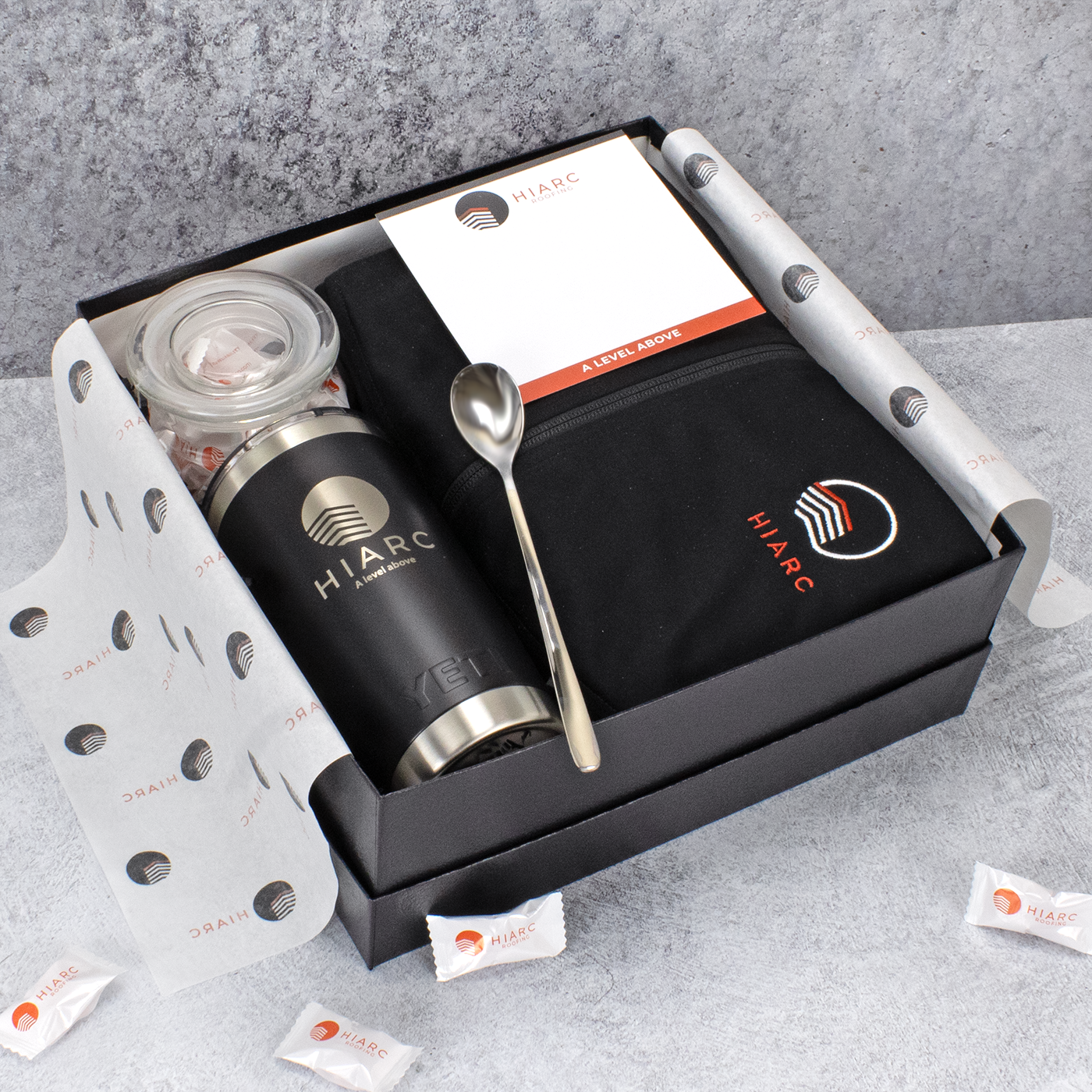 Hiarc custom branded gift box