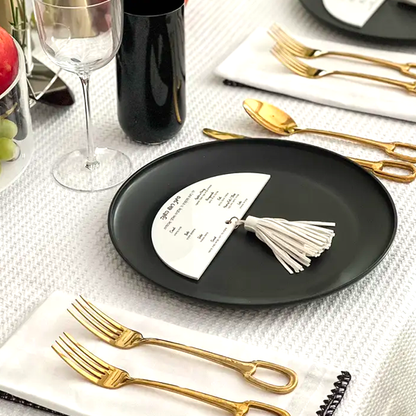 Rosh Hashana Simanim Plaques on Plate 